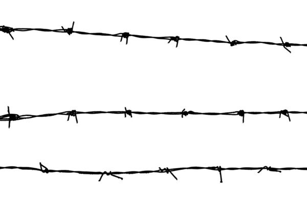 Silhouetted barbed wire — Stock Photo, Image