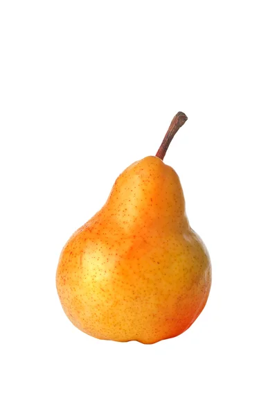 Ripe yellow pear on white background — Stock Photo, Image