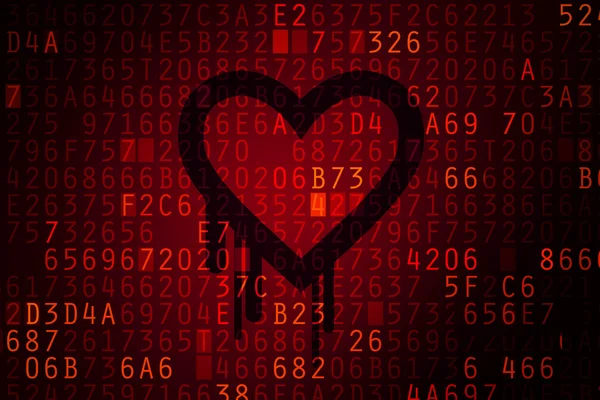 Conceito de bug Heartbleed . — Fotografia de Stock