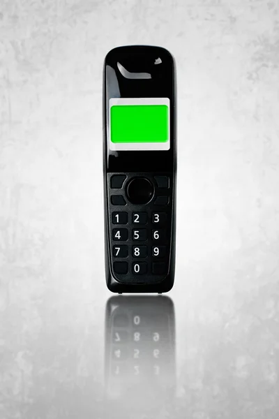 Drahtloses Telefon. Schnurloses Telefon auf Grunge-Hintergrund. — Stockfoto
