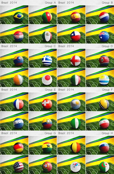 Brazil 2014, Group Drawings — Stock Photo, Image