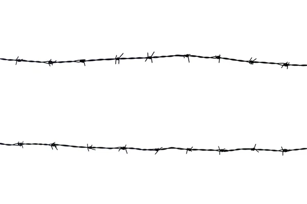 Silhouetted barbed wire — Stock Photo, Image