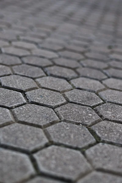 Cobblestone pavement with shallow depth of field — Stock Photo, Image