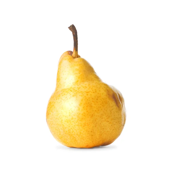 Ripe yellow pear on white background — Stock Photo, Image