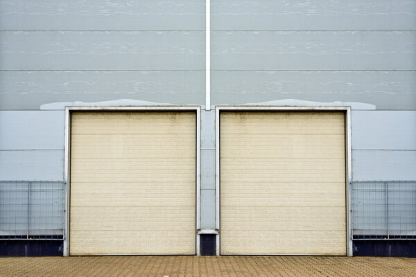 Warehouse storage doorsclosed.