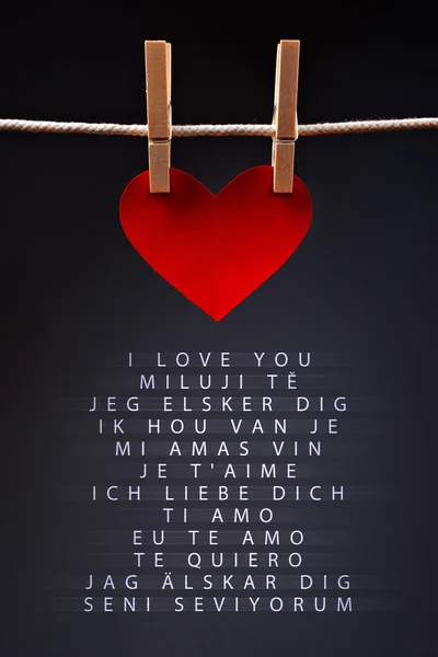 Ich liebe dich in verschiedenen Sprachen — Stockfoto