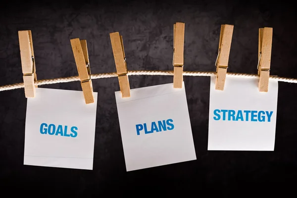 Célok, tervek és stratégia, üzleti koncepció — Stock Fotó