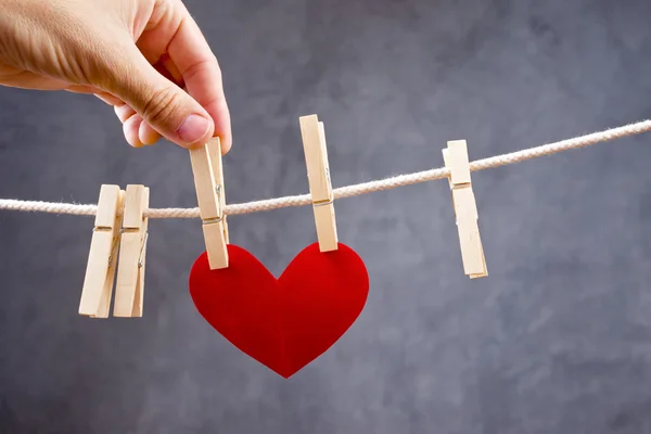 Tarjeta de San Valentín en forma de corazón — Foto de Stock