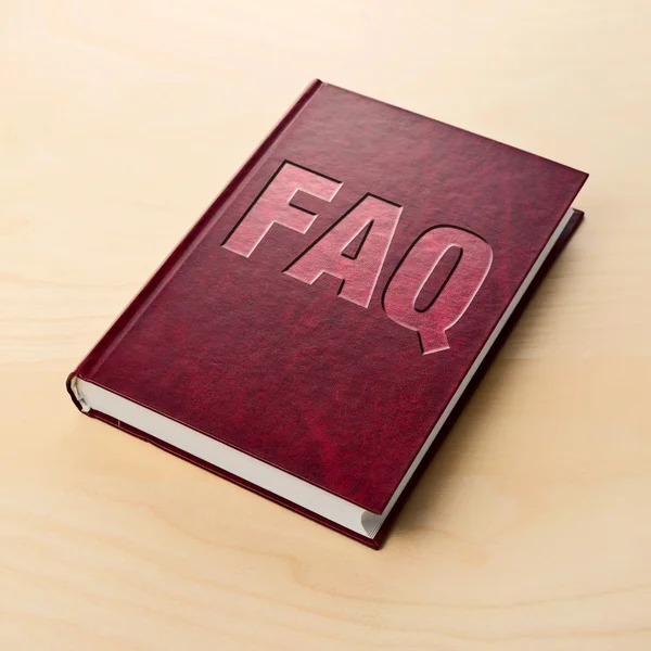 FAQ livro. Perguntas frequentes . — Fotografia de Stock