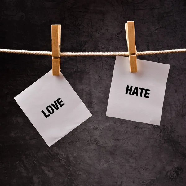 Love or hate conceptual image — Stock Photo, Image