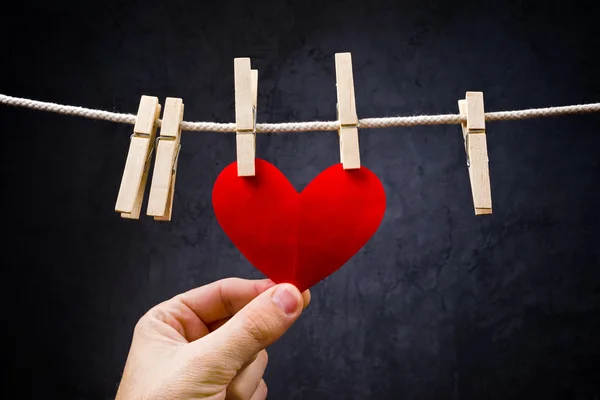 Heart shaped Valentine's Day card — Stock Photo, Image