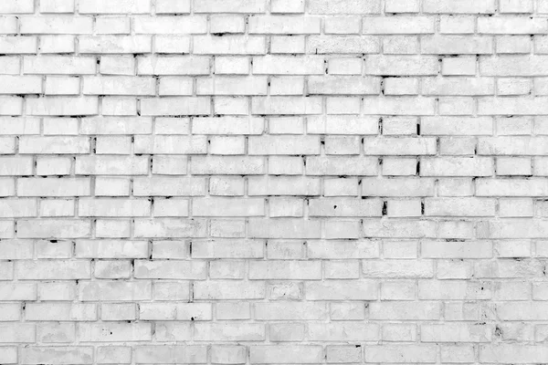 Arkaplan veya doku için beyaz tuğla duvar — Stok fotoğraf