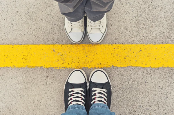 Zapatillas de deporte de arriba . —  Fotos de Stock