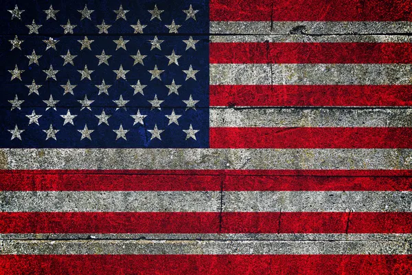 Usa vlag op grunge achtergrond — Stockfoto