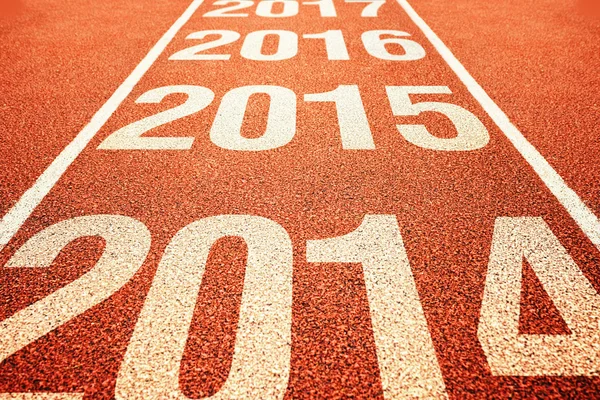 2015 on athletics all weather running track — Stock Photo, Image