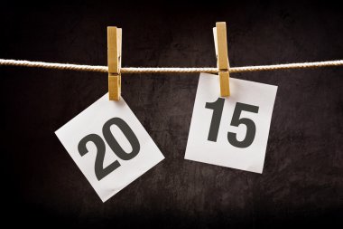 sayı 2015 kağıda basılmıştır. mutlu yeni yıl kavramı.