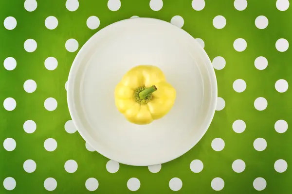 Raw yellow pepper, top view — Stock Photo, Image