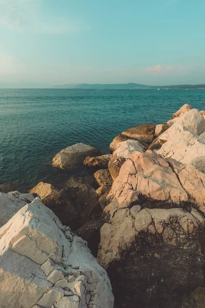 Θάλασσα Kvarner Κόλπο Δει Από Crikvenica Μικρή Πόλη Βόρεια Αδριατική — Φωτογραφία Αρχείου