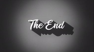 The end screen, vintage retro movie outro, computer generated