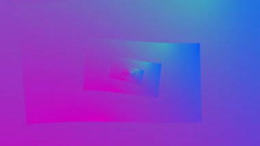 Infinite spiral background in cyberpunk colors, blue and pink gradient