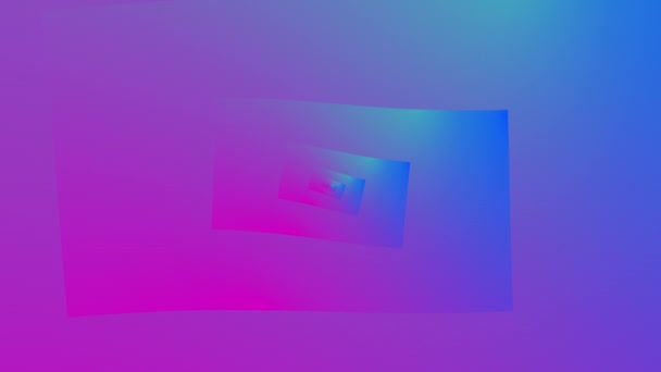 Infinite Spiral Background Cyberpunk Colors Blue Pink Gradient — Stock Video
