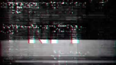 NFT Art with digital glitch effect, conceptual animation