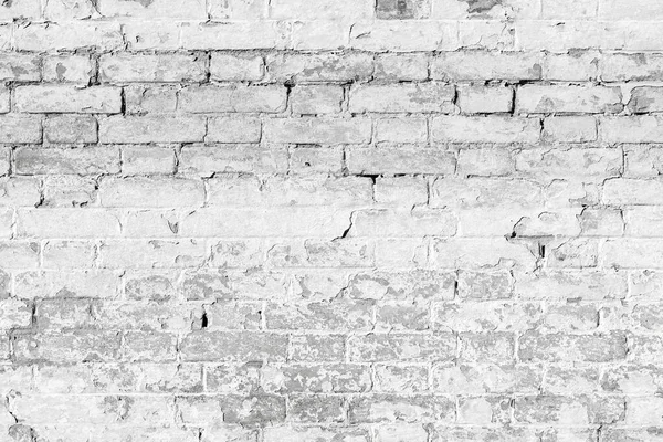 Background Worn White Brick Wall Urban Patterns Textures — Stock Photo, Image