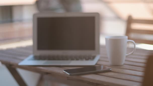 Benachrichtigung Mail Erscheint Auf Dem Mobiltelefon Arbeit Hause Konzept Selektiver — Stockvideo