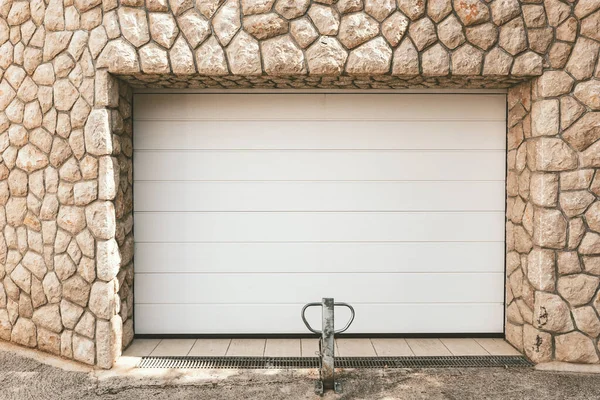 Automatic Garage Door Barrier Copy Space Included — Stock Photo, Image