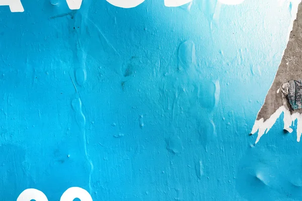 Papel Cartel Azul Desgarrado Pared Como Fondo Grunge Patrones Urbanos — Foto de Stock