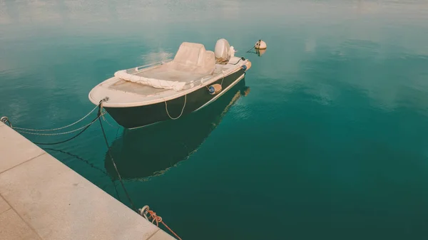 Barco Pesca Marina Costera Imagen Tomada Ciudad Crikvenica Croacia — Foto de Stock