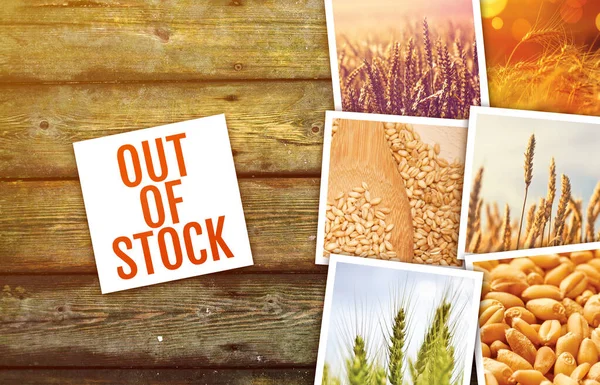 Wheat Commodity Out Stock Concept Picture Collage — Stock Photo, Image
