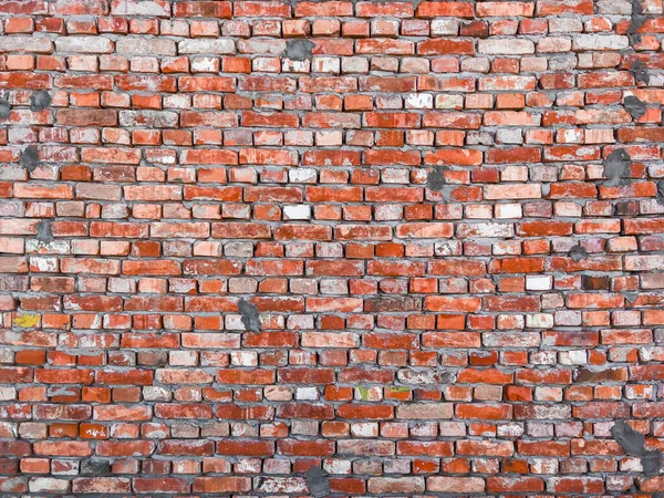 Backsteinhintergrund Struktur Einer Alten Backsteinmauer Mit Abgenutzter Oberfläche — Stockfoto