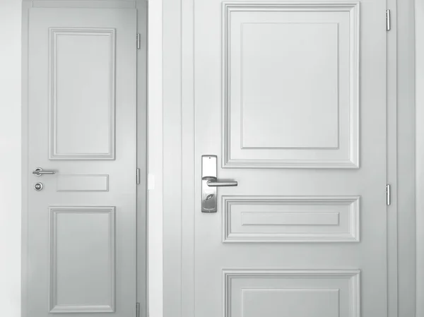 Белые Внутренние Двери Концепции Домашнего Дизайна — стоковое фото