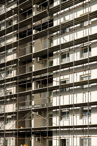 Sviluppo Immobiliare Appartamento Residenziale Cantiere Con Ponteggi — Foto Stock