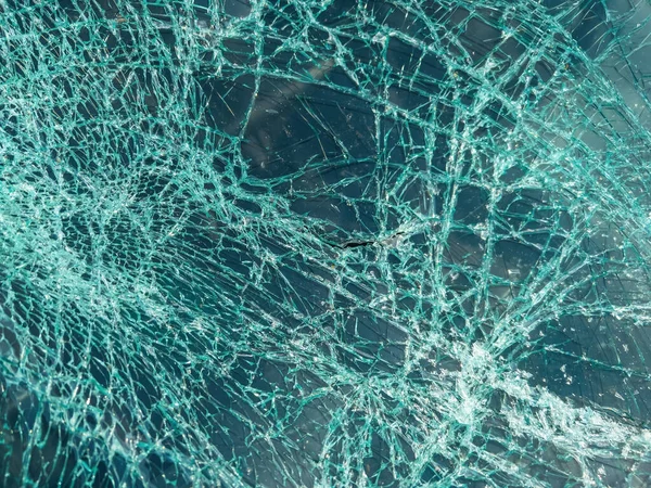 Broken Windscreen Glass Car Accident Close — Stock Fotó