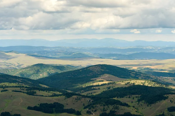 Άποψη Των Λόφων Zlatibor Και Κοιλάδες Δει Από Την Κορυφή — Φωτογραφία Αρχείου