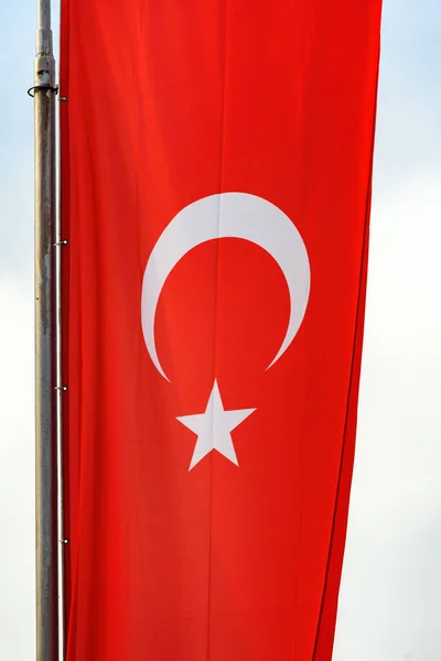 National Flag Turkey Republic Turkiye Post Red Banner White Star — Stok fotoğraf