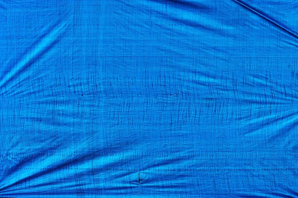 Worn Tarpaulin Material Background Blue Weathered Tarp Texture — Photo