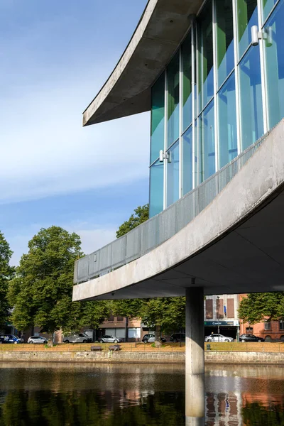 Halmstad Svezia Agosto 2022 Halmstads Stadsbibliotek Moderna Biblioteca Cittadina Moderna — Foto Stock