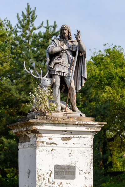 Zrenjanin Serbia July 2022 Saint Hubert Statue Kastel Ecka Town — Zdjęcie stockowe