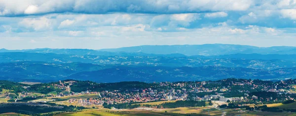 Όμορφη Θέα Της Πόλης Zlatibor Δει Από Την Κορυφή Του — Φωτογραφία Αρχείου