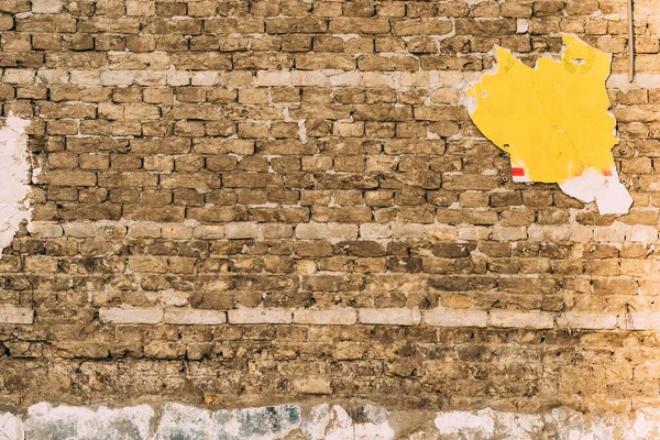 Tekstura Starej Ściany Cegły Błotnej Jako Tło Przestrzeń Kopiowania — Zdjęcie stockowe