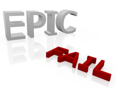 bir epik 3D render başarısız