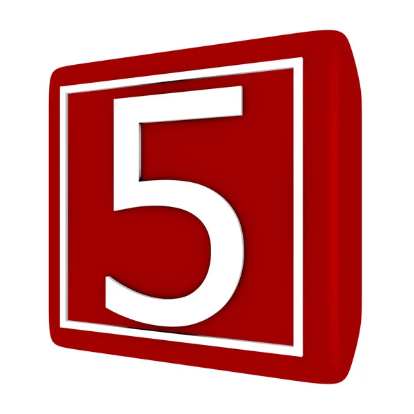 Set di caratteri di rendering 3d 1 Numero 5 — Foto Stock