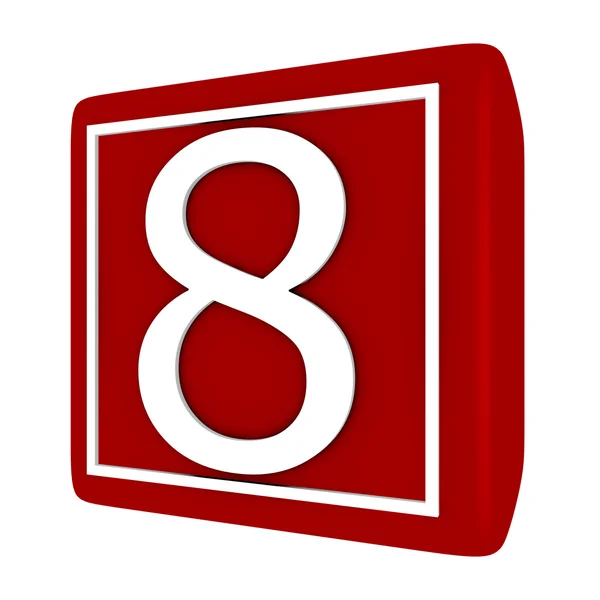 3d Render Font Set 1 Number 8 — Stock Photo, Image