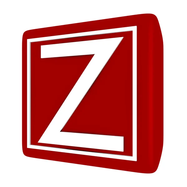 Conjunto de fontes de renderização 3d 1 letra Z — Fotografia de Stock
