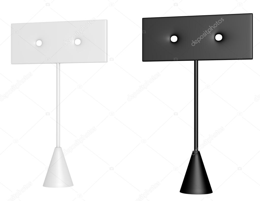 3d Render of a Pair of Earring Stands