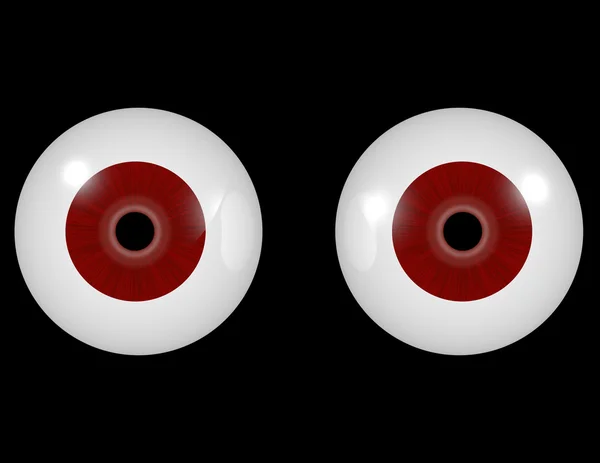 3D Render of a Pair of Red Eyes — стоковое фото