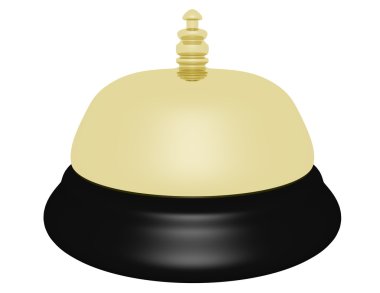 gold otel Bell 3D render
